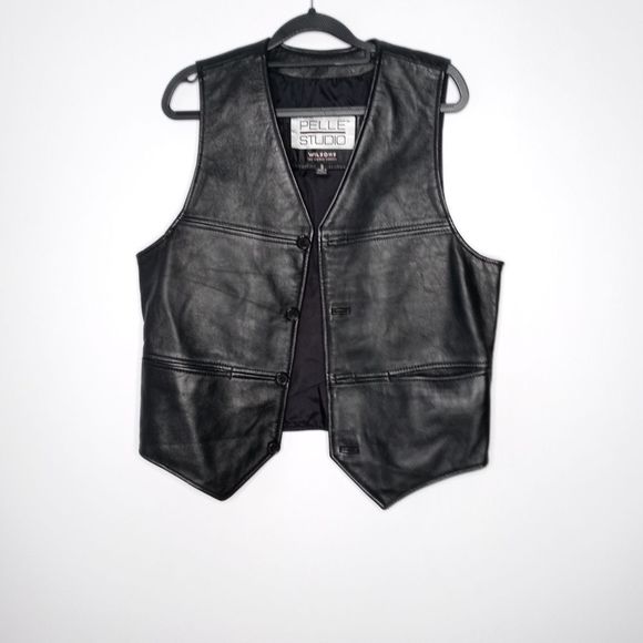 Wilsons leather black vest size small - Picture 1 of 6